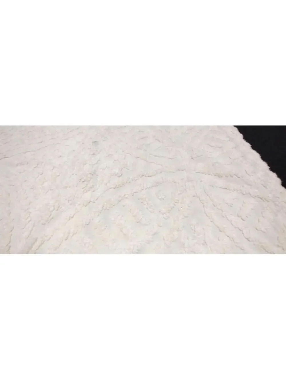 Ralph Lauren Chenille Pillow Cover Rich White Vintage 1990s Y2k Standard 31 in